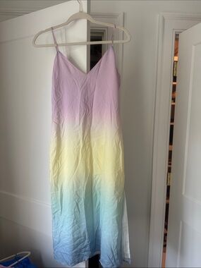 Size XS| BB Dakota by Steve Madden Ombre Slip Dress in Lavender, Yellow+Blue NWT